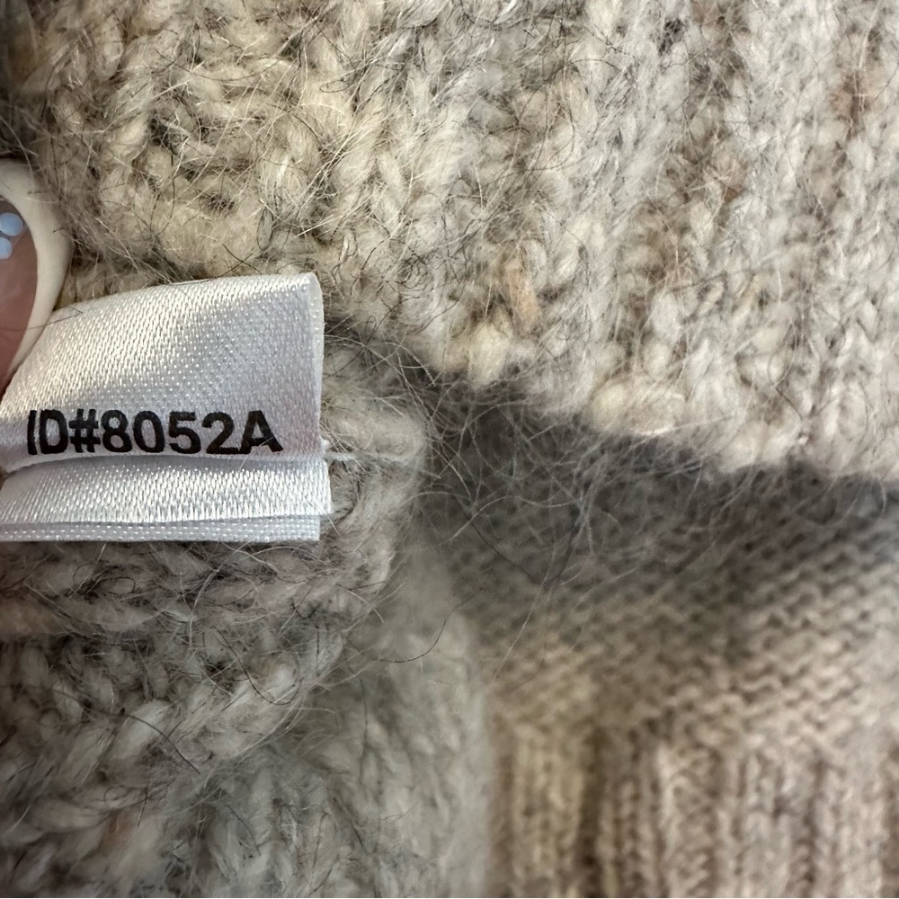 Ann Taylor LOFT Wool Mohair Beige Turtleneck Sweater Size Large - Picture 7 of 8